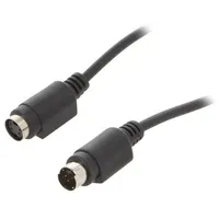 Cable Din mini 4Pin socket,DIN plug 1.8M black  Ccv-513
