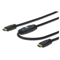 Cable Hdmi 1.4,With amplifier plug,both sides 15M black  Ak-330118-150-S