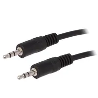 Cable Jack 3.5Mm 3Pin plug,both sides 1.5M black Øcable 4Mm  Cable-404-1.5 51658
