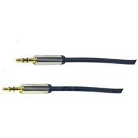 Cable Jack 3.5Mm 3Pin plug,both sides 500Mm dark blue Pvc  Ca10050