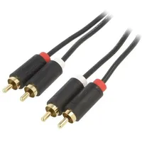 Cable Rca plug x2,both sides 0.5M Plating gold-plated black  Bcmbd