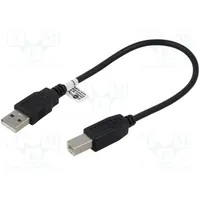 Cable Usb 2.0 A plug,USB B plug 0.25M black Core Ccs  Goobay-95129 95129