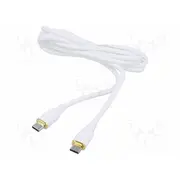 Cable Cablexpert Usb 2.0 C plug,both sides 1.5M white  Cc-Usb2S-Cmcm1.5W Cc-Usb2S-Cmcm-1.5M-W