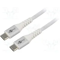 Cable Usb 2.0 C plug,both sides 2M white 0.48Gbps 60W 3A  Goobay-70194 70194