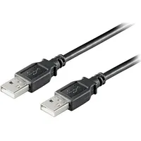 Cable Usb 2.0 A plug,both sides 1.8M black 480Mbps  Usb-Aa/1.8Bk 93593