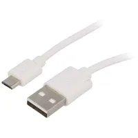 Cable Usb 2.0 A plug,USB B micro plug 1M white  Usba-Bmic/010Wh 43837