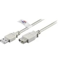 Cable Usb 2.0 A socket,USB plug 1.8M grey 480Mbps  Usb-Aa-Ul/1.8 68914