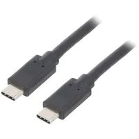 Cable Usb 3.1 C plug,both sides 2.5M black  Qoltec-52352 52352