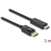 Delock Cable Displayport 1.1 male Gt High Speed Hdmi-A passive 3 m black  82435 4043619824359