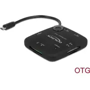 Delock Micro Usb Otg Card Reader  3 port Hub 65529 4043619655298