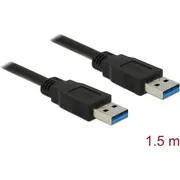 Delock Usb 5 Gbps Cable Type-A male to 1.5 m black  85061 4043619850617