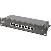 Digitus Cat 6, Class E Patch Panel, shielded, black  Dn-91608S 4016032241577 240301