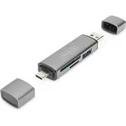 Digitus Dual Card Reader Hub Usb-C / Usb 3.0, Otg  Da-70886 4016032464464