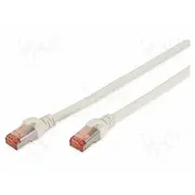 Patch cord S/Ftp Cat 6 Rj45 plug,both sides stranded Cu 3M  Dk-1644-030/Wh