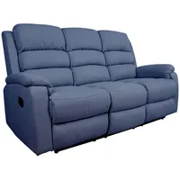 Dīvāns - reglaineris Manuel 3-Vietīgs, ar manuālu mehānismu, tumši zils  13877 4741243138773