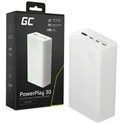 Enerģijas krātuve Greencell Powerplay 30 30000Mah White  Pbgc30W 5904326374690