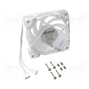 Fan Dc axial 12Vdc 120X120X25Mm 32.7Dba ball 9002000Rpm  Ak-Fn111-Wh