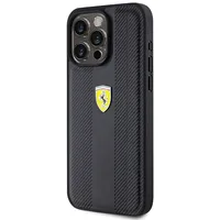 Ferrari Pu Leather Hot Stamp Groove Pattern Case for iPhone 15 Pro Max Black  Fehcp15Xp3Grk 3666339229771