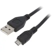 Gembird datu pārraides un uzlādes vads  Usb-A uz Micro Usb 1.8M melns Ccp-Musb2-Ambm-6 8716309051224 85044030