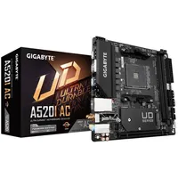 Gigabyte A520I Ac Motherboard - Supports Amd Ryzen 5000 Series Am4 Cpus, 6 Phases Digital Vrm, up to 5300Mhz Ddr4 Oc, 1Xpcie 3  6-A520I 4719331809867