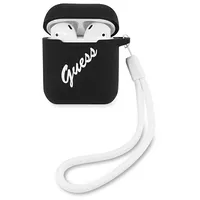 Guaca2Lsvsbw Guess Vintage Silicone Case for Airpods 1 2 Black  3700740495513
