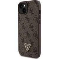 Guess Pu 4G Strass Triangle Metal Logo Case for iPhone 15 Plus Brown Damaged Package  57983119033 8596311239335