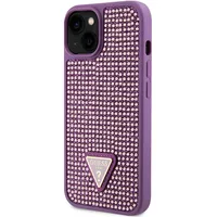Guess Rhinestones Triangle Metal Logo Case for iPhone 13 Purple  Guhcp13Mhdgtpu 3666339192877