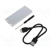 Hard discs housing M.2 Usb 3.0 aluminium Pnp 38X95X9Mm  Qoltec-51833 51833
