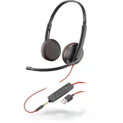 Hp Poly Blackwire C3225 - 3200 Series Headset On-Ear kabelgebunden Usb, 3,5 mm Stecker Geräuschisolierung 209747-201  017229173125 Sl-Pla-0021