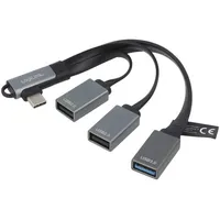 Hub Usb A socket x3,USB C angled plug 2.0,Usb 3.2  Ua0361