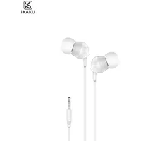 iKAKU Ksc-292 Universālas Vieglas Hifi In-Ear Austiņas 3.5Mm ar Mikrofonu 1.2M Baltas  Ksc-292-Wh 6921042111506 Headphones Mic White