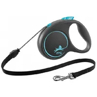 Inerces pavada suņiem  Trixie Flexi Black Design, cord leash, Xs 3 m, blue 108897 4000498033234