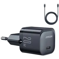 Joyroom Jr-Tcf02 Usb-C Pd 20W wall charger  cable - black Jr-Tcf02Black 6941237126412