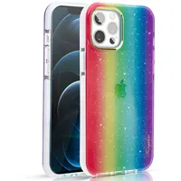 Kingxbar Ombre Case Back Cover for iPhone 12 Pro Max multicolour  Series-Rainbow 6959003511331