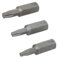 Kit screwdriver bits Torx hardened 25Mm Size Tx10,Tx15,Tx20  Wiha.07871 07871