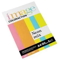 Krāsains papirs Image C. Neon Mix A4/80G/M2 5 krāsas x10lap.  Dc608007
