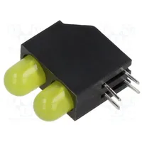 Led in housing yellow 5Mm No.of diodes 2 30Ma Lens diffused  Osy5Jx5F64X-5F2A
