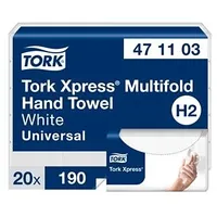 Leaflet towel paper Tork Xpress Multifold Universal H2 2 layers, 23,4 x 21,3 cm 20 pcs  471103 732254075911