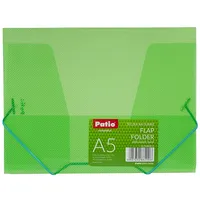 Mape ar gumiju Patio,Pp, A5 formāts, caurspīdīga, zaļā krāsā  150-03929 5907690882006