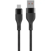 Maxlife Mxuc-07 cable Usb - microUSB 1,0 m 2,4A black nylon  Oem0101186 5900495076717