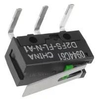 Microswitch Snap Action 0.1A/6Vdc with lever Spst-No Pos 2  D2Fs-Fl-N-A1