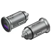 Mobile Charger Car 30W Usb/2P Gray Fffh0 Vention  6922794761681