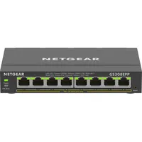 Netgear 8-Port Gigabit Ethernet High-Power Poe Plus Switch Gs308Epp Managed L2/L3 10/100/1000 Power over Black  Gs308Epp-100Pes 606449153095 Kilngeswi0149