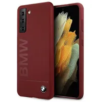 Original Case Bmw - Hard Silicone Signature Logo Bmhcs21Sslblre for Samsung Galaxy S21 Red  Pok041715 3700740497418