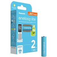 Panasonic rechargeable Eneloop Lite Aaa 550Mah - 2 pcs  Bk-4Lcce/2De 5410853065005