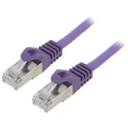 Patch cord F/Utp Cat 6 Rj45 plug stranded Cca 3M Pvc violet  Pp6-3M/V