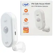 Pir kustību sensors ar Wi-Fi, Tuya lietotni, 80Db signalizāciju, skaļruni, 5V Usb-C barošanu  Eb547119956 310000214621