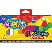 Plastilīns Colorino Kids 12 krāsas, kvadrātveida forma  550-02892 5907690857417