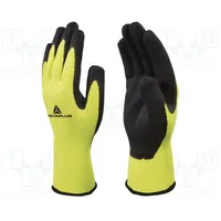 Protective gloves Size 9 yellow-black latex,polyester  Del-Vv73309 Vv73309