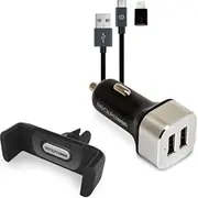 Realpower Kfz-LadegerAumlT Set  Kabel Halterung Smartphone 168182 4040895003157